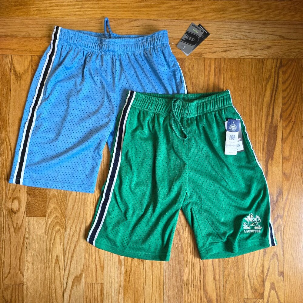 COLOSSEUM Mesh Lacrosse Shorts | Boy's 16-18 | Nortre Dame Johns Hopkins NWT